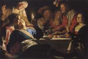 Gerrit van Honthorst Frobliche company oil on canvas